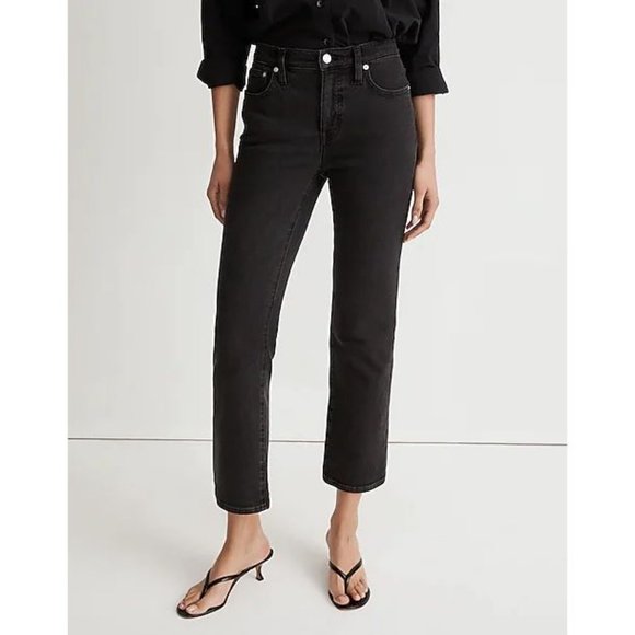 Madewell Denim - Madewell NWT Petite Kick Out Crop Jeans in Starkey Wash/Black size 29P